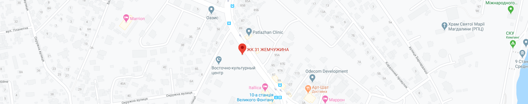 Карта Google ЖК 31 Жемчужина