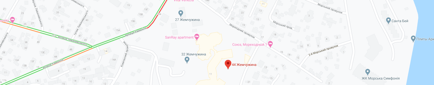 Карта Google ЖК 44 Жемчужина