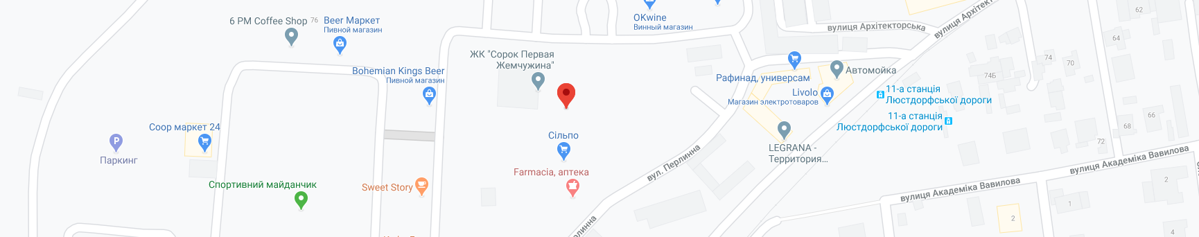 Карта Google ЖК 49 Жемчужина