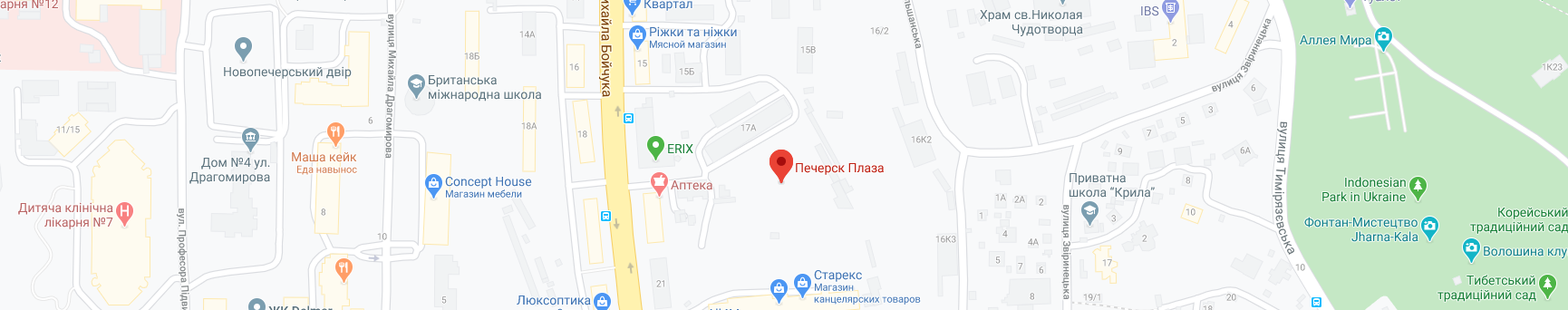 Карта Google Pechersk Plaza